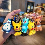 Pokemon Characters 3D Silicon Keychains with Bag Charm and Strap(Select from Dropdown Menu)
