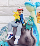 Pokemon Ash Ketchum On Lapras With Lights Figure- 28 cm (No Cod Allowed On This Product) - Prepaid Orders Only