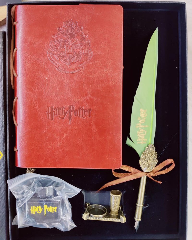 Harry Potter Combo - Random Colour Feather Pen Will Be Provided