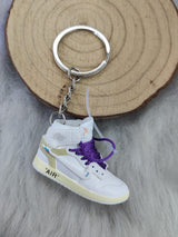 3D Sneaker Keychain - White