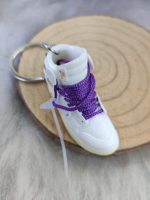 3D Sneaker Keychain - White