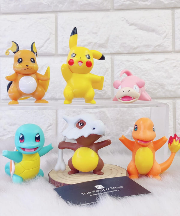 Pokemon Set of 6 Figures ( Size - 6- 10.5cm)
