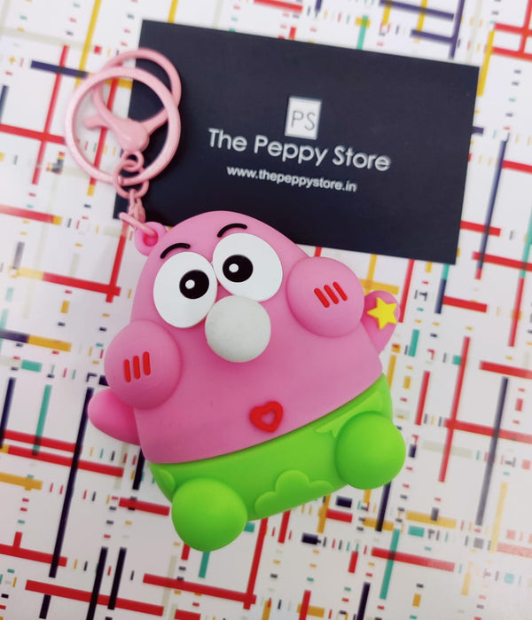 Patrick Bubble Gum Stress Buster Keychain with Bagcharm