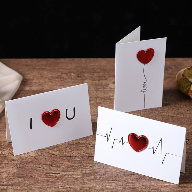 Glossy Heart Greeting Card (Select From Drop Down)