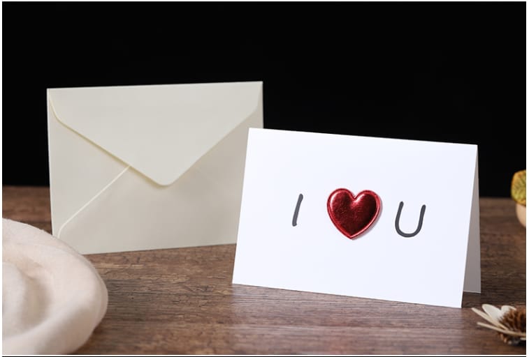 Glossy Heart Greeting Card (Select From Drop Down)