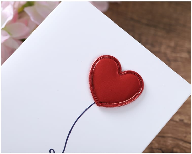 Glossy Heart Greeting Card (Select From Drop Down)