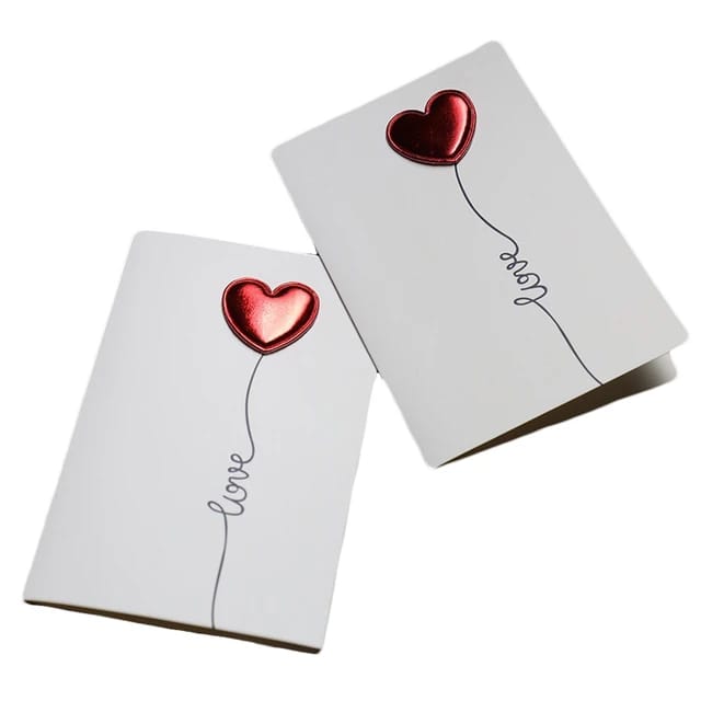 Glossy Heart Greeting Card (Select From Drop Down)