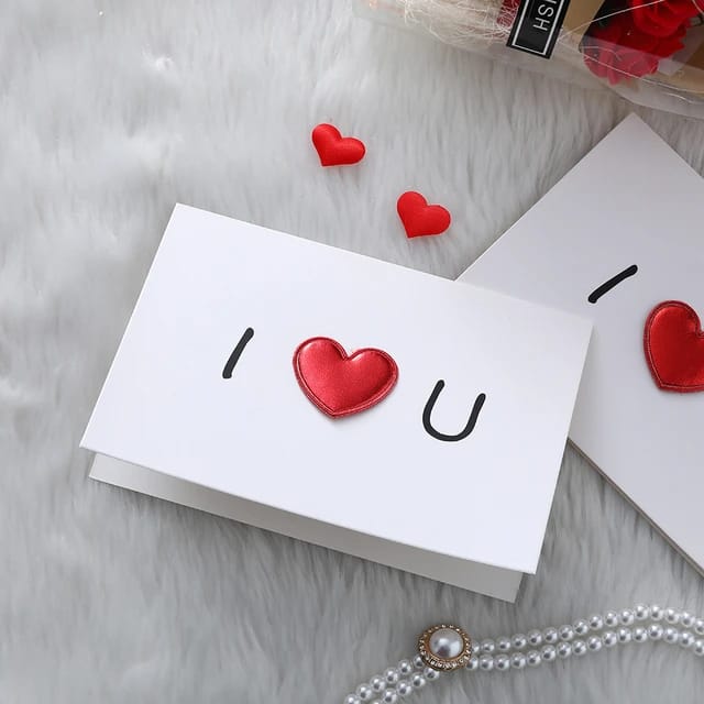 Glossy Heart Greeting Card (Select From Drop Down)