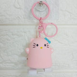 Cute Animals Windup Silicon Keychain With Bagcharm (Choose From Drop Down Menu)