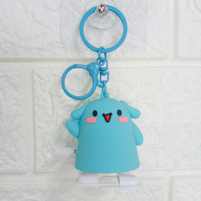 Cute Animals Windup Silicon Keychain With Bagcharm (Choose From Drop Down Menu)