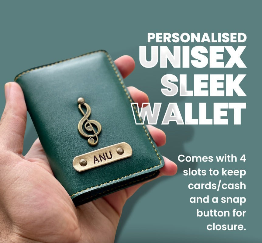 Personalised Unisex Sleek Wallets ( No Cod Allowed on this product ) -