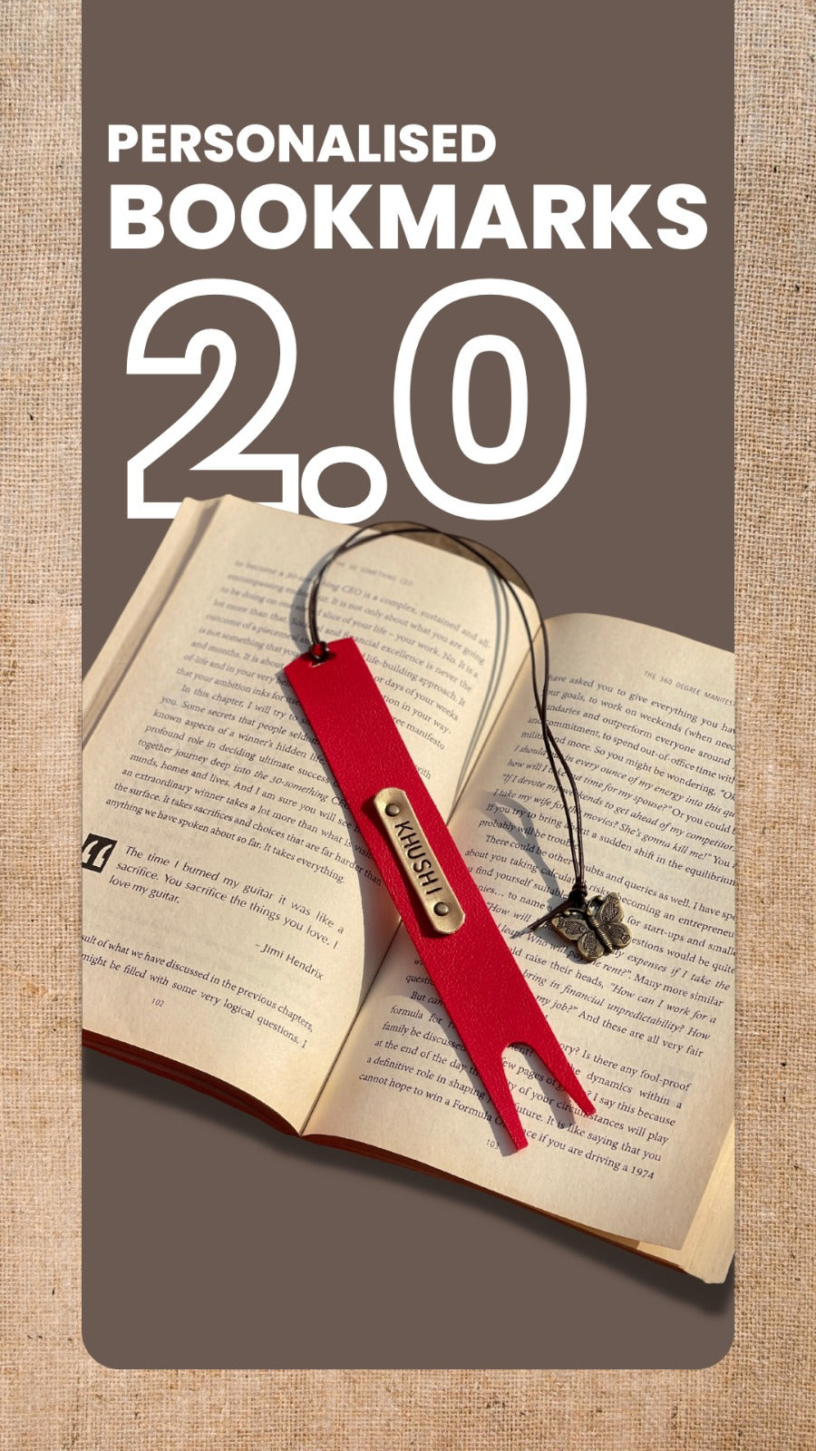 Personalised Bookmarks 2.0 (No Cod Allowed On This Product) - Prepaid Order Only