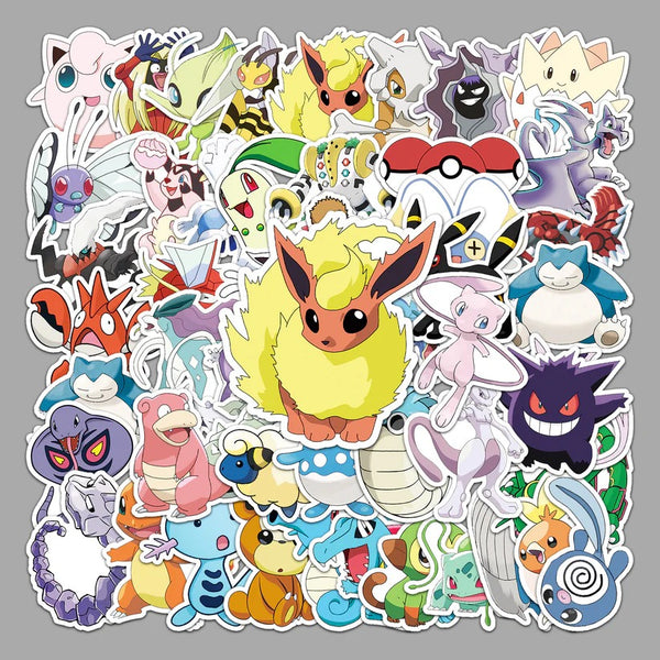 Pokemon Stickers (Pack of 50 Stickers)
