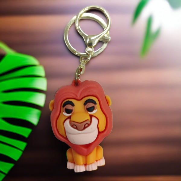 Lion 3D Silicon Keychain With Bagcharm