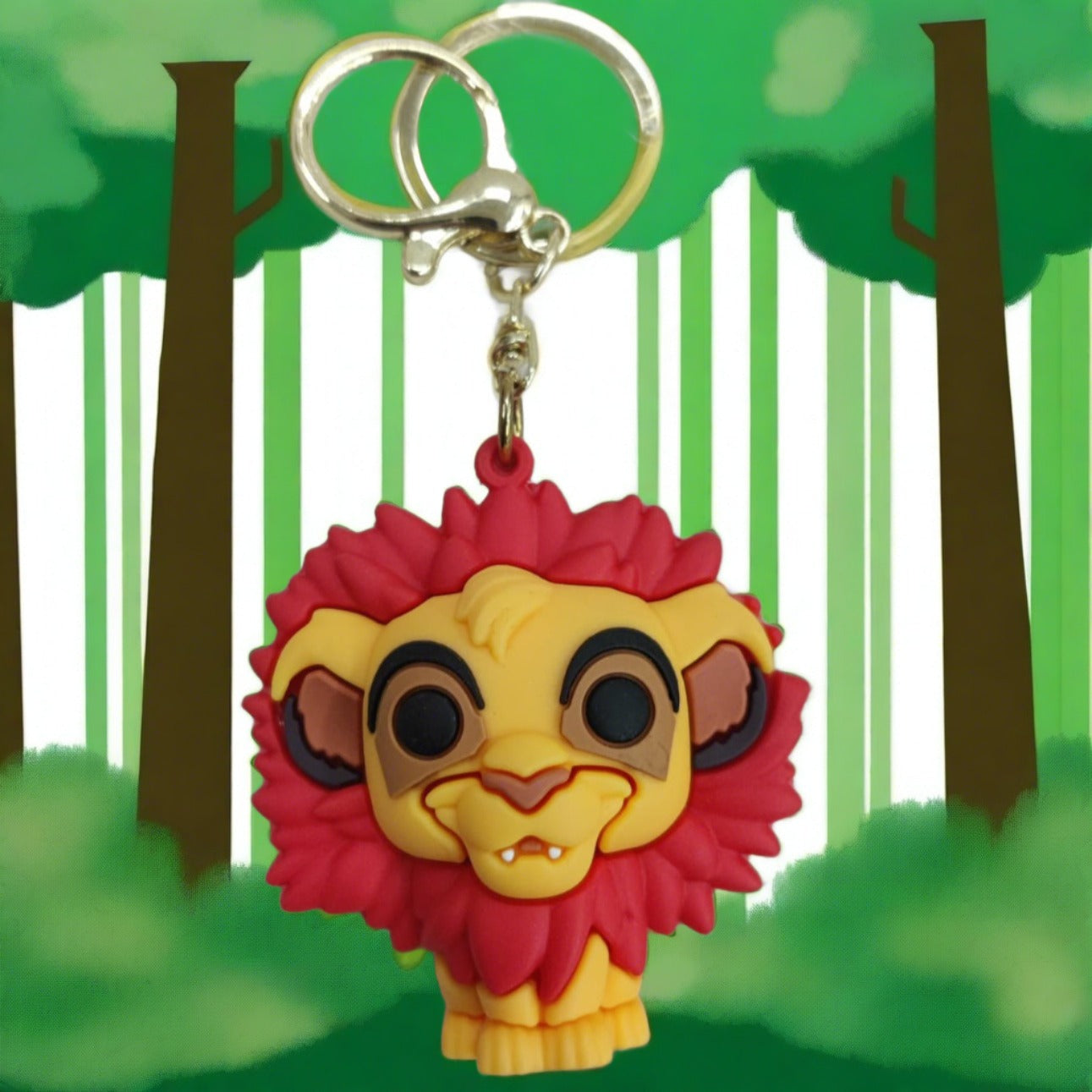 Lion 3D Silicon Keychain With Bagcharm