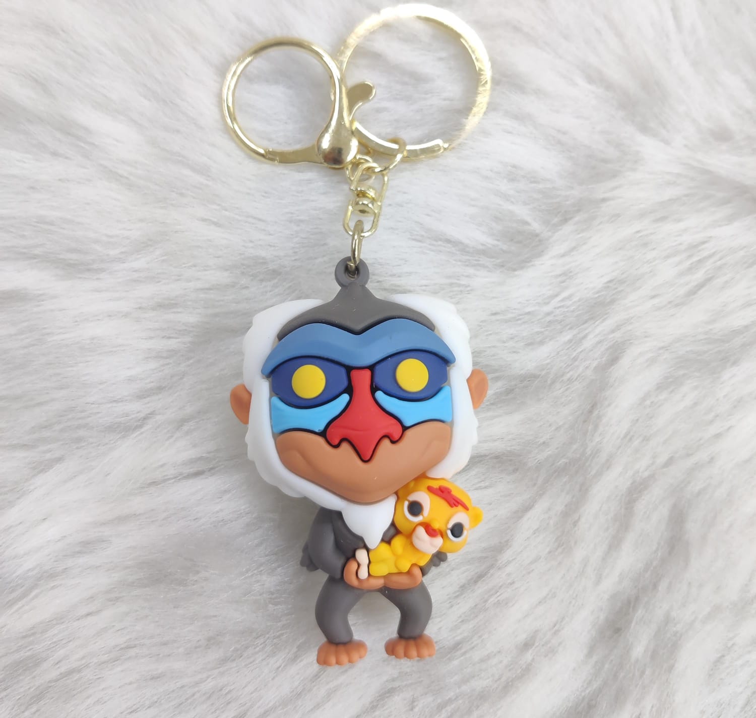 Monkey 3D Silicon Keychain With Bagcharm