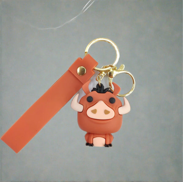 Pig 3D Silicon Keychain With Bagcharm