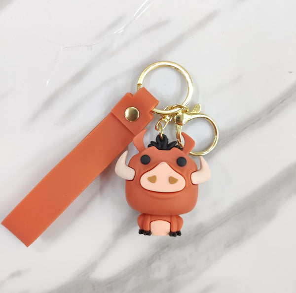 Pig 3D Silicon Keychain With Bagcharm