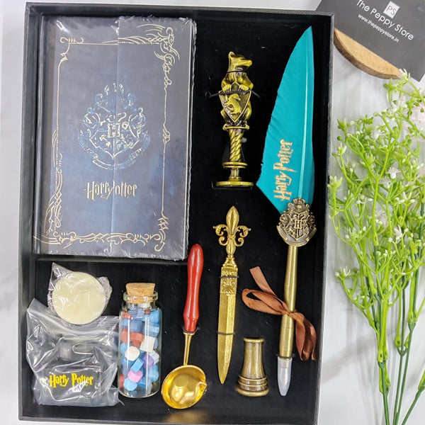 Harry Potter Set of 9 Combo - Random Colour Feather Pen Will Be Provided