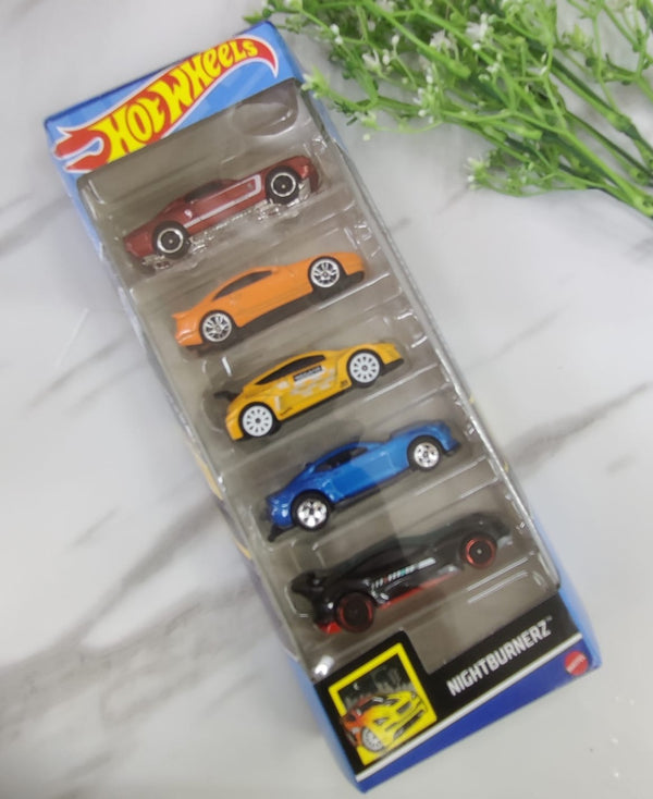 Hot Wheels Nightburnerz  Set of 5 Vehicles Exclusive Collection - No Cod Allowed On this Product - Prepaid Orders Only.