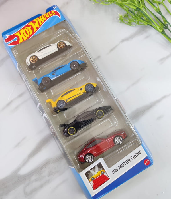 Hot Wheels Motor Show Set of 5 Vehicles Exclusive Collection - No Cod Allowed On this Product - Prepaid Orders Only.