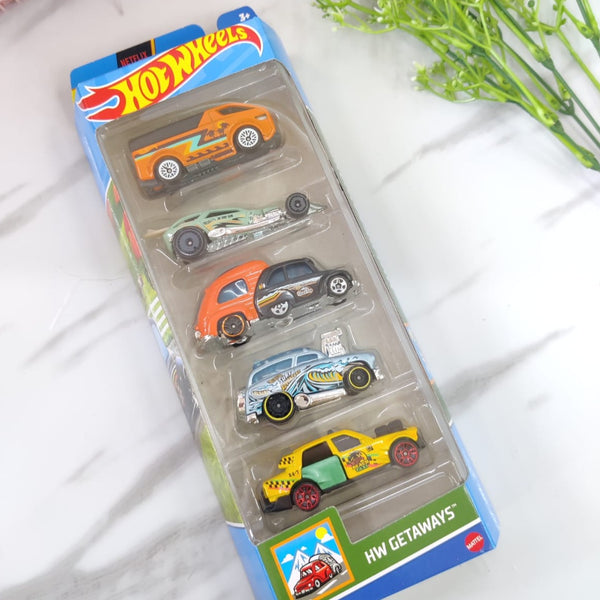 Hotwheels Getaways Set of 5 Vehicles Exclusive Collection - No Cod Allowed On this Product - Prepaid Orders Only.