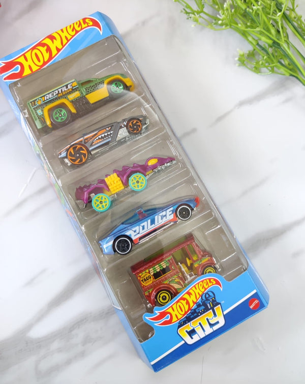 Hotwheels Hw City Official Set of 5 Vehicles Exclusive Collection - No Cod Allowed On this Product - Prepaid Orders Only.