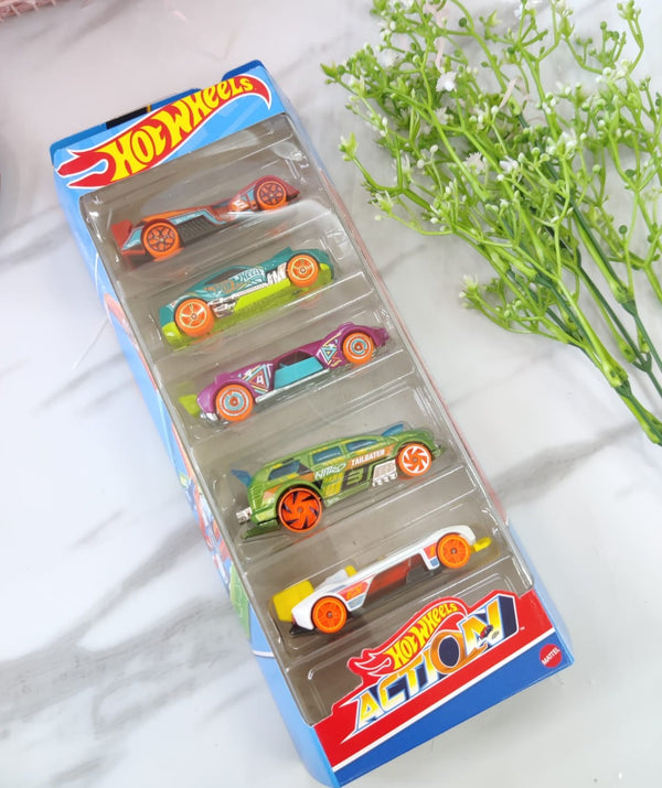 Hotwheels Action Set of 5 Vehicles Exclusive Collection - No Cod Allowed On this Product - Prepaid Orders Only