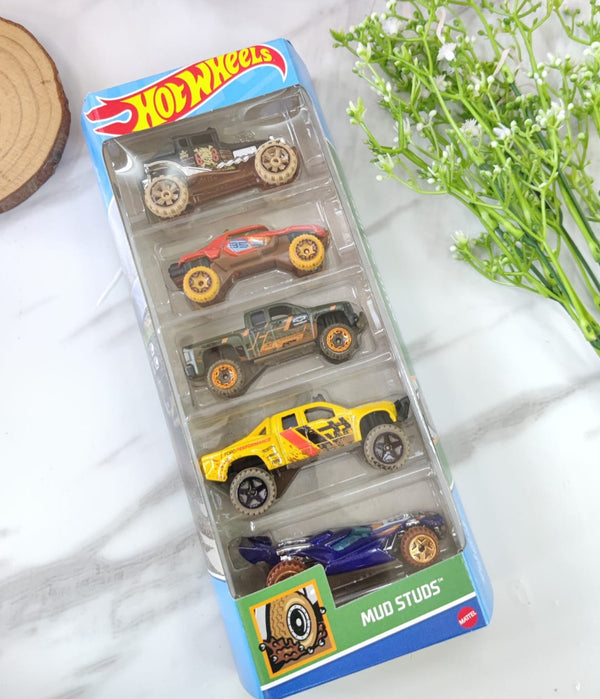 Hot Wheels Mud Studs Set of 5 Vehicles Exclusive Collection - No Cod Allowed On this Product - Prepaid Orders Only. (Copy)