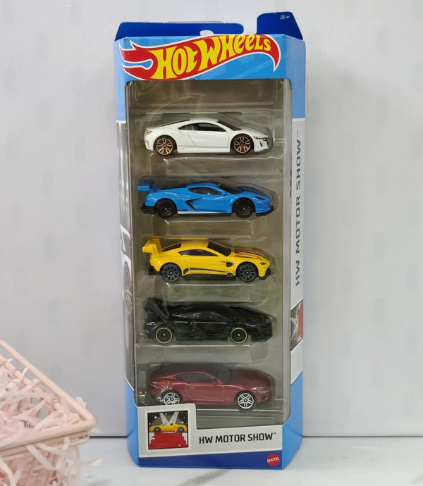 Hot Wheels Motor Show Set of 5 Vehicles Exclusive Collection - No Cod Allowed On this Product - Prepaid Orders Only.