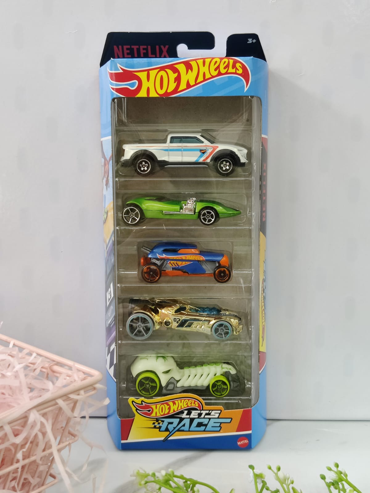 Hot Wheels Netflix Lets Race Set of 5 Vehicles Exclusive Collection - No Cod Allowed On this Product - Prepaid Orders Only.