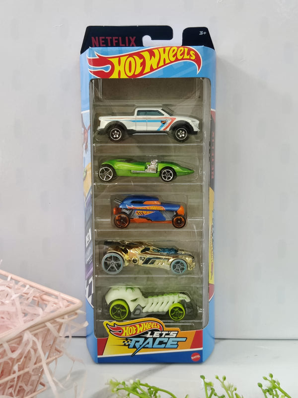 Hotwheels Netflix Lets Race Set of 5 Vehicles Exclusive Collection - No Cod Allowed On this Product - Prepaid Orders Only.