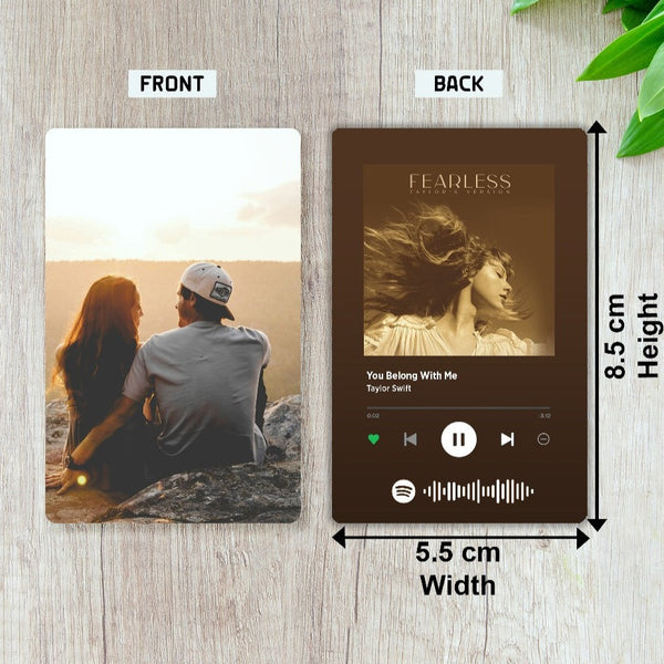 Personalised Spotify Wallet Card ( NO COD on This Product ) - Prepaid Orders Only