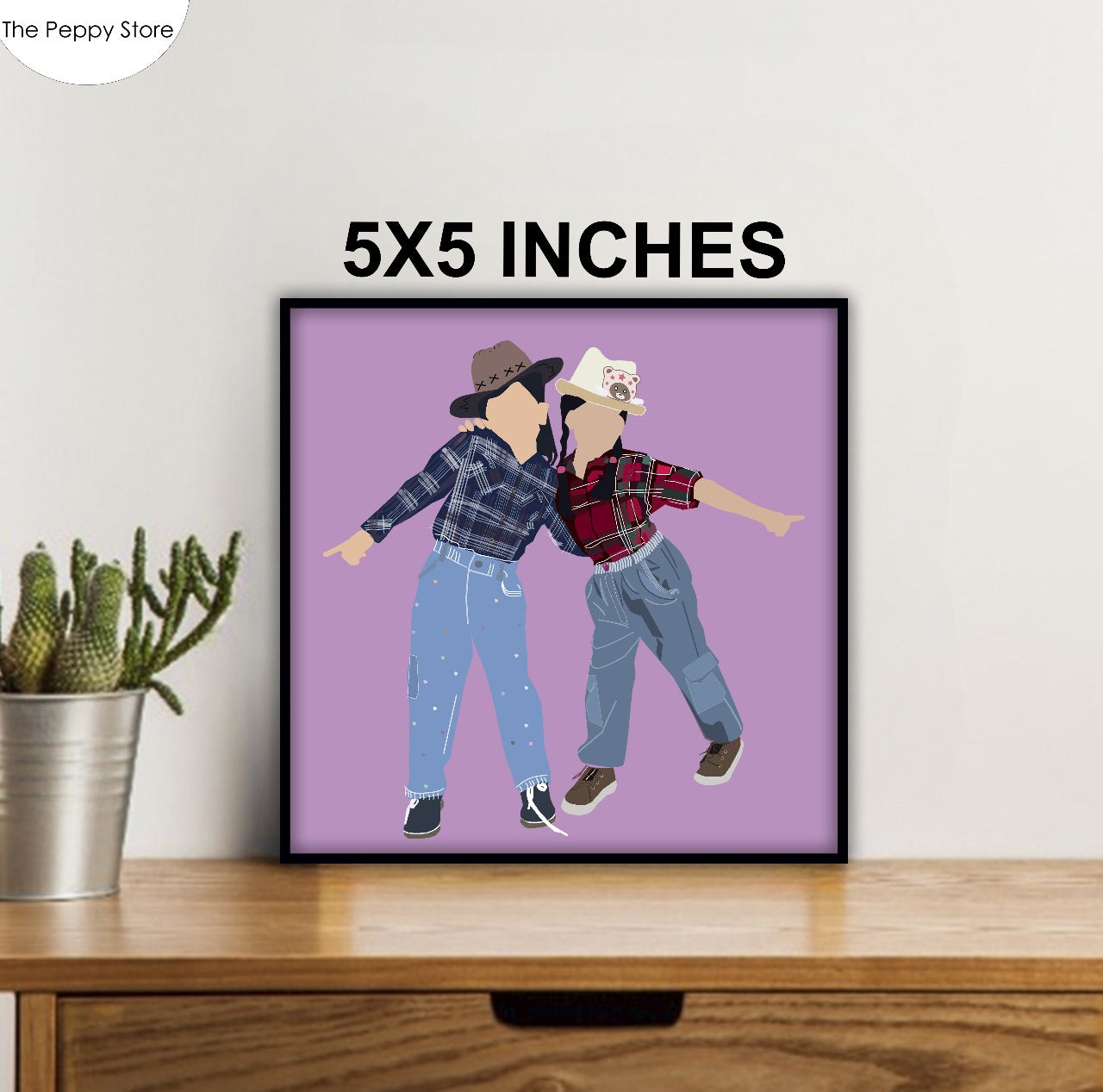 Personalised Illustration art Frame (Select From Drop Down) (No Cod Allowed On This Product) - Prepaid Orders Only