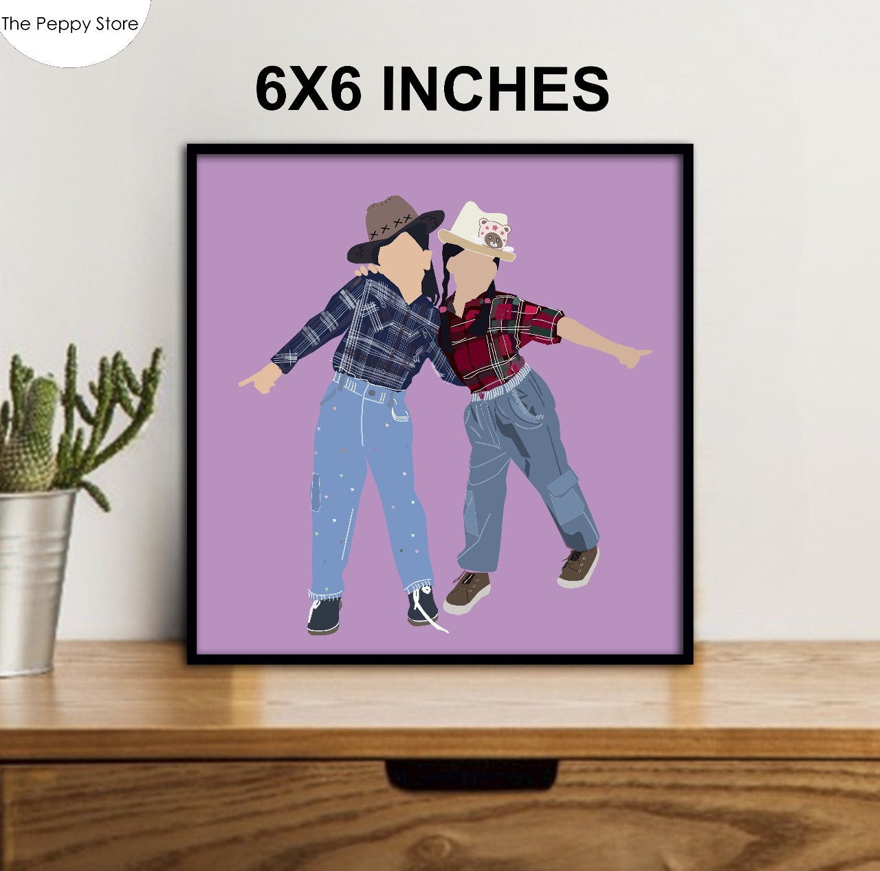 Personalised Illustration art Frame (Select From Drop Down) (No Cod Allowed On This Product) - Prepaid Orders Only