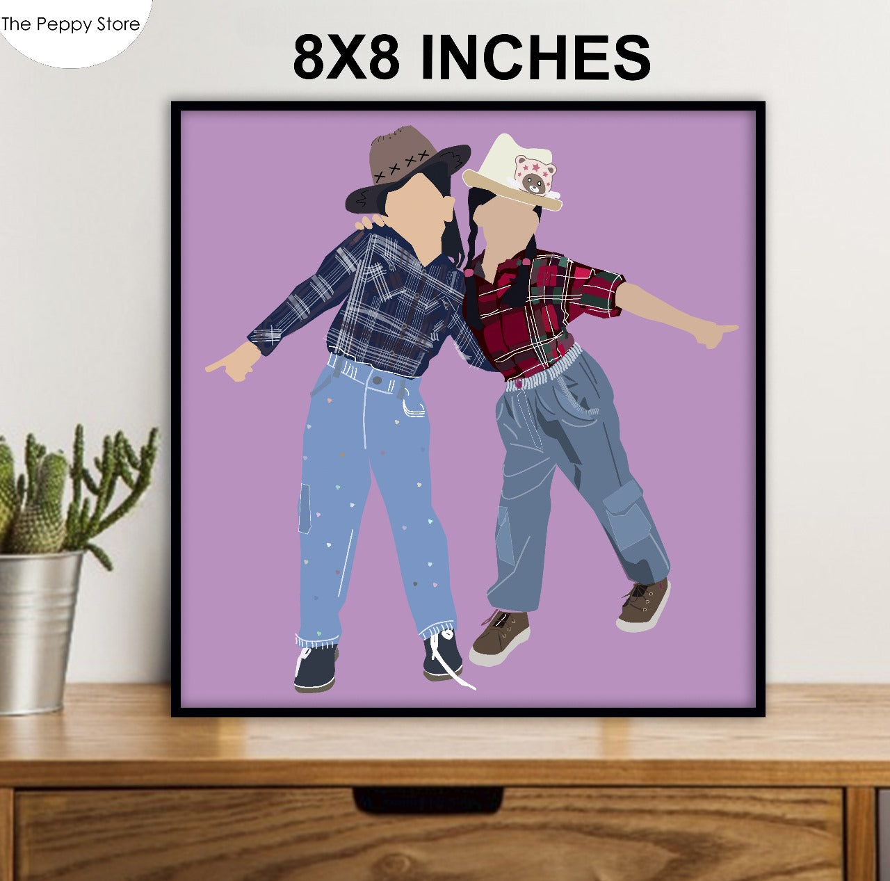 Personalised Illustration art Frame (Select From Drop Down) (No Cod Allowed On This Product) - Prepaid Orders Only