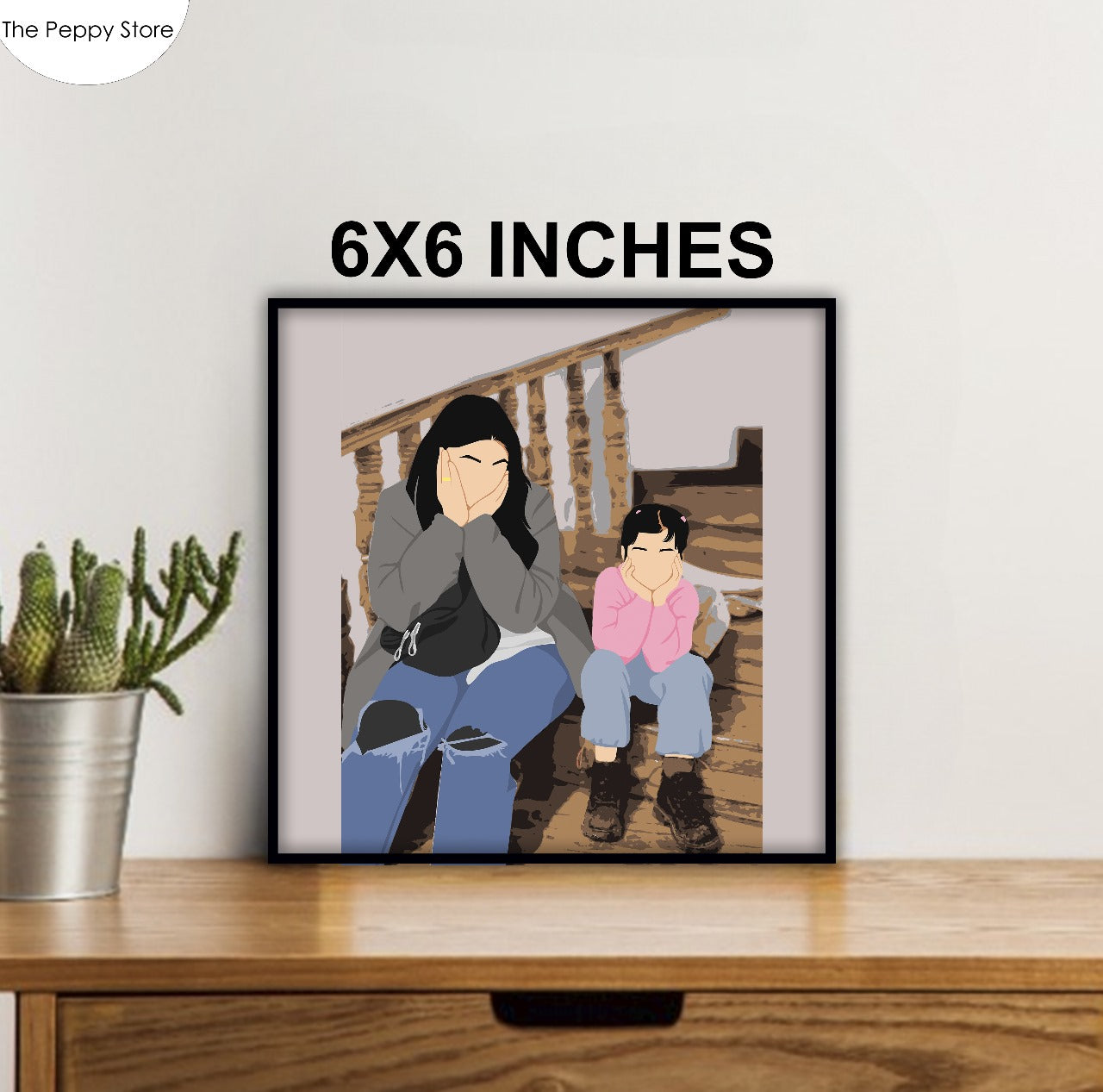 Personalised Illustration art Frame (Select From Drop Down) (No Cod Allowed On This Product) - Prepaid Orders Only