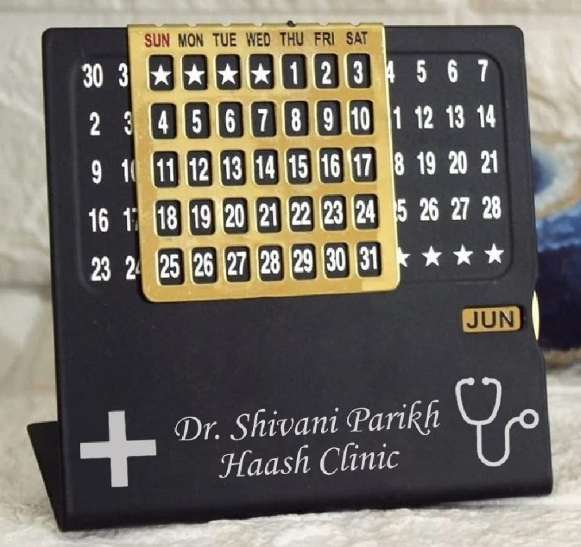 Customised Never Ending Desk Calendar For Doctors (No Cod Allowed On This Product) - Prepaid Orders Only