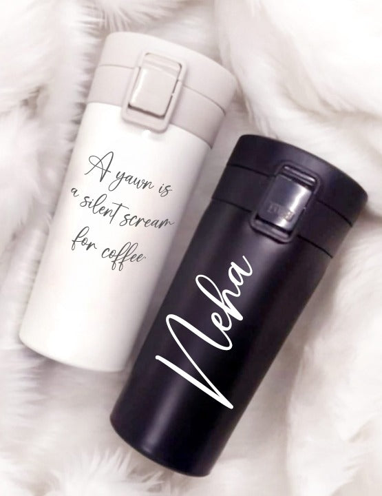 Personalized Insulated Travel Mug - Select From Drop Down (No Cod Allowed On This Product) - Prepaid Orders Only