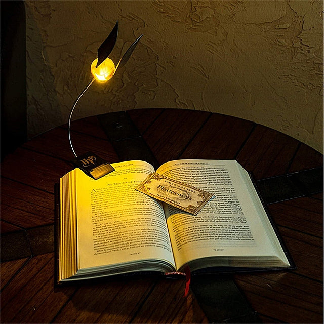 Harry Potter Inspired Quidditch Snitch Clip Book Lamp