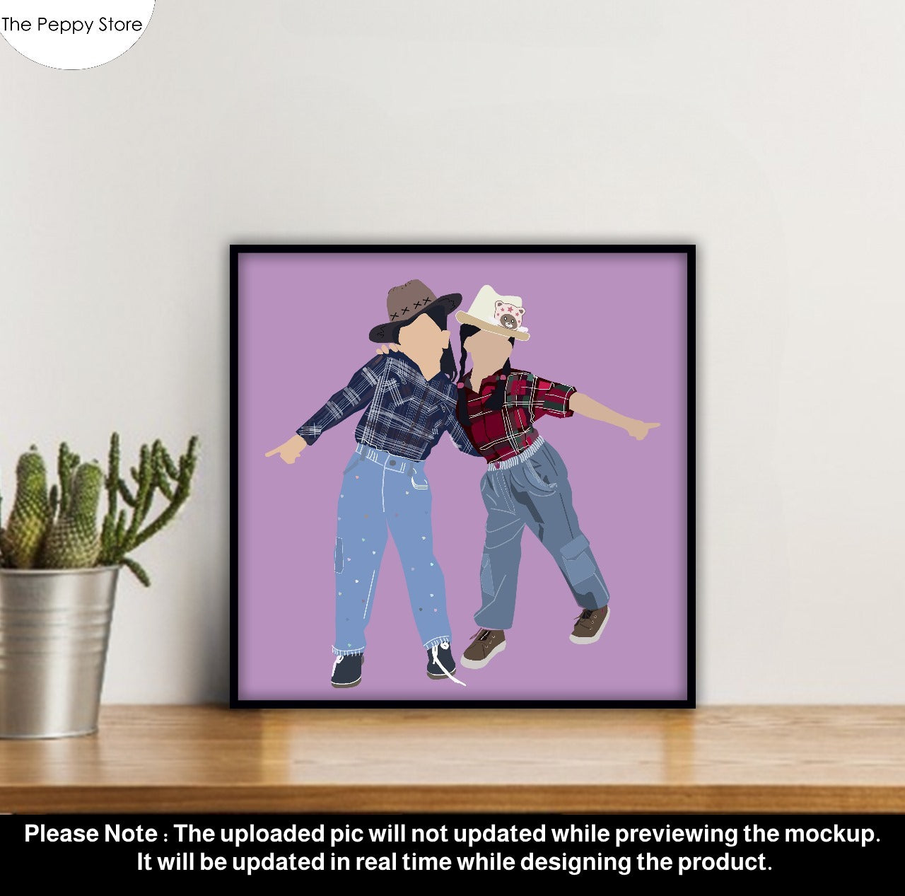 Personalised Illustration art Frame (Select From Drop Down) (No Cod Allowed On This Product) - Prepaid Orders Only