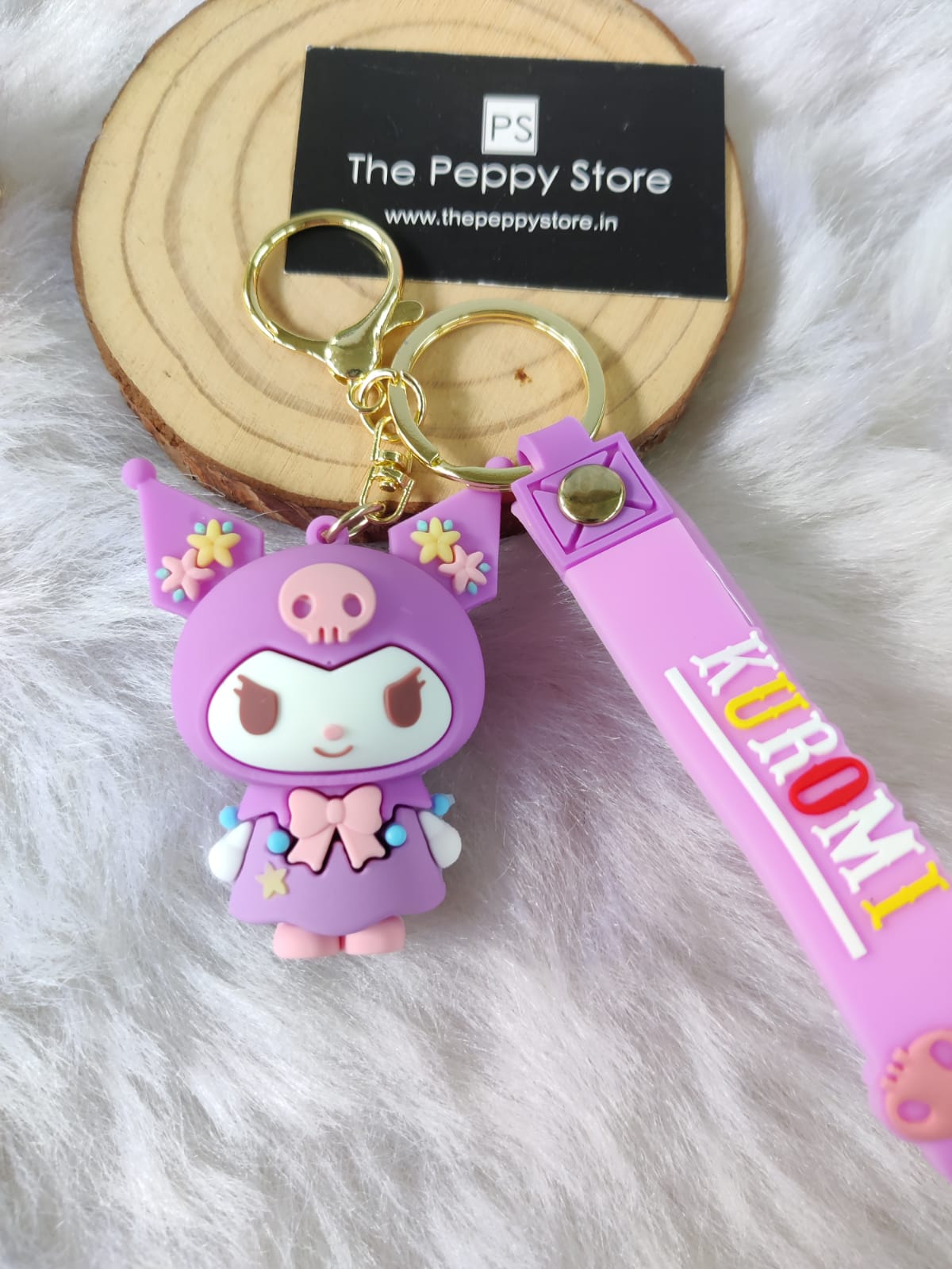 Cute Hello Kitty Cat 3D Silicon Keychain with Bagcharm and Strap (Select From Drop Down)