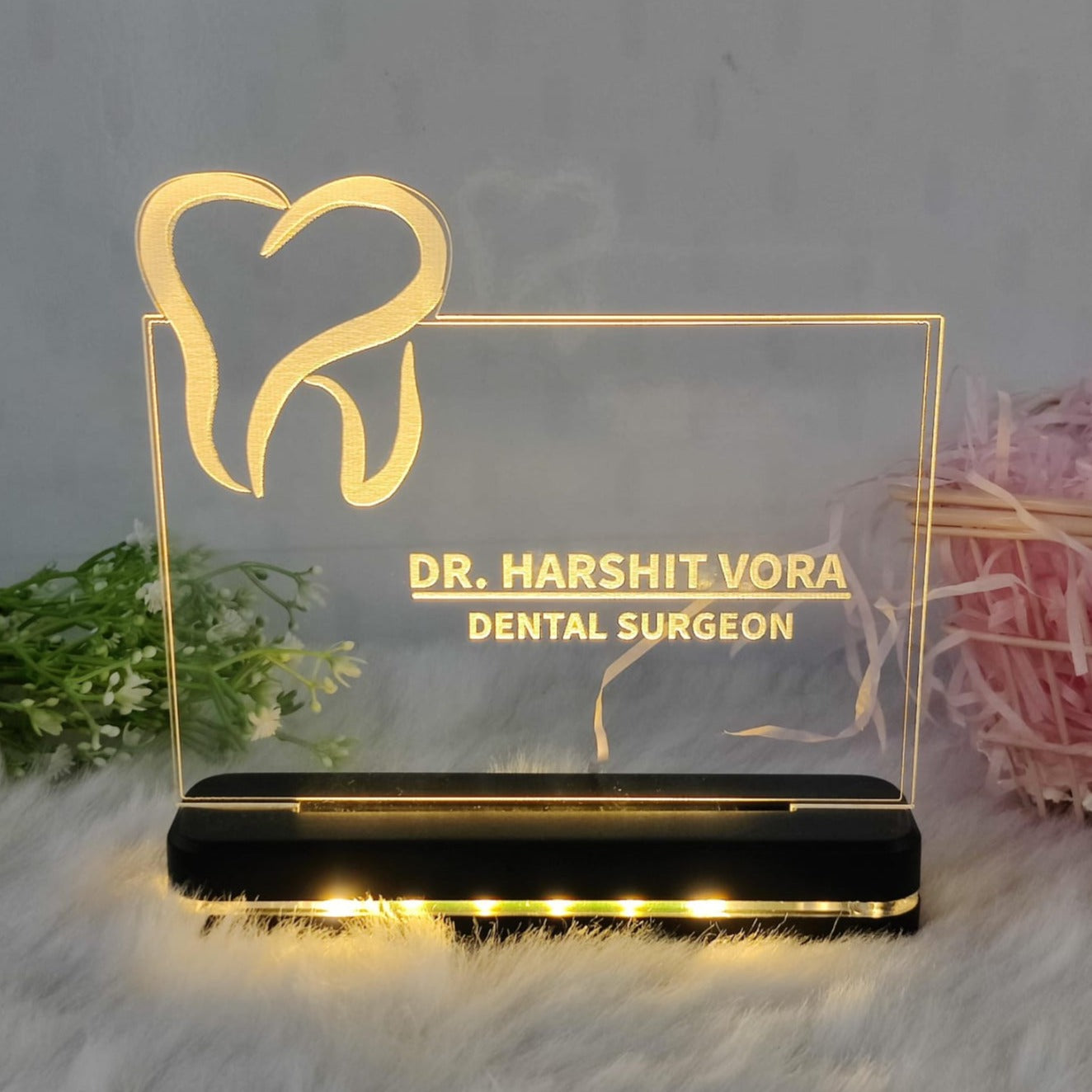 Dentist / Dental surgeon Led Personalized Lamp With Chargeable Stand (No Cash On Delivery Allowed On This Product) - Prepaid Orders Only