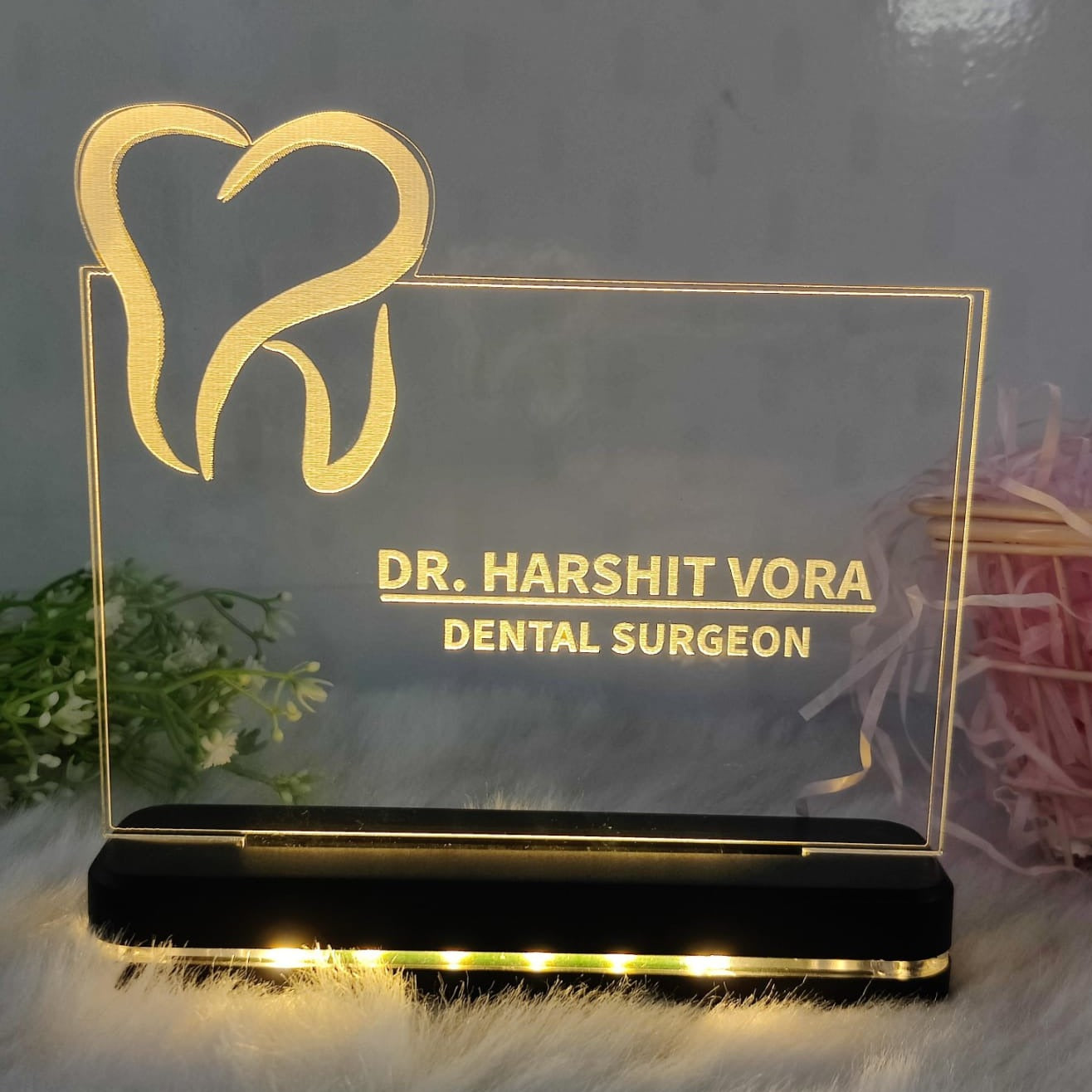 Dentist / Dental surgeon Led Personalized Lamp With Chargeable Stand (No Cash On Delivery Allowed On This Product) - Prepaid Orders Only