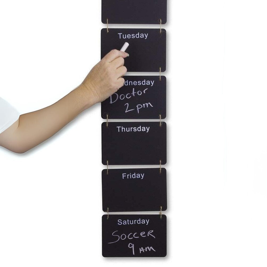 Hanging Wooden Chalkboard Weekly Planner