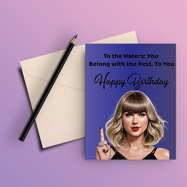 Taylor Swift Happy Birthday Card