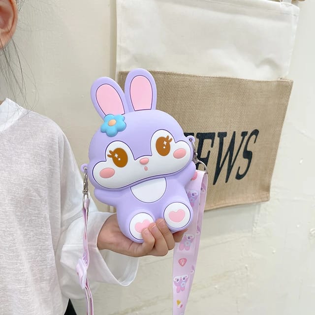 Cute Bunny Combo For Kids With Mirror, Comb and Silicon Keychain (Select From Drop Down Menu)