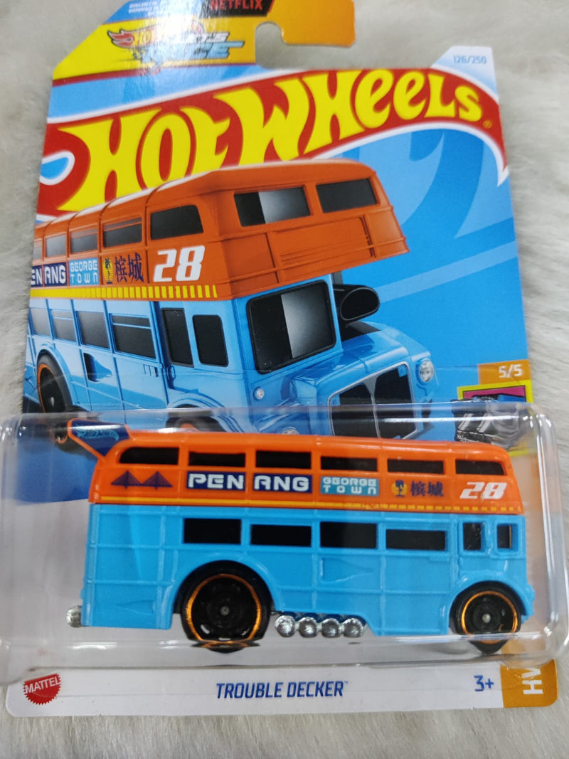 Hot Wheels Trouble Decker  Vehicle Exclusive Collection - No Cod Allowed On this Product - Prepaid Orders Only