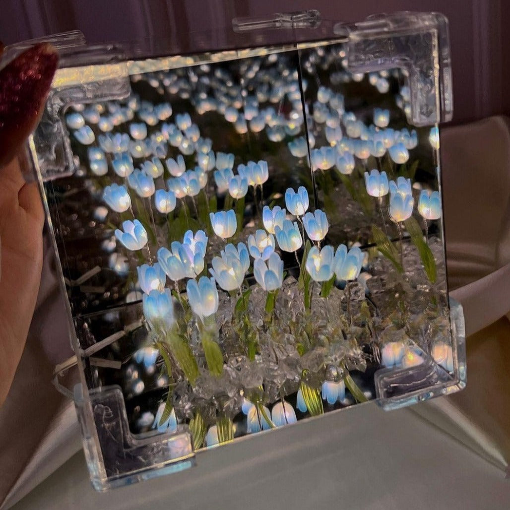 DIY 3D Tulip Led Lamp - Blue - 20 Tulips (No Cash On Delivery Allowed On This Product) - Prepaid Orders Only