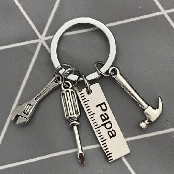 Papa Metal Keychain